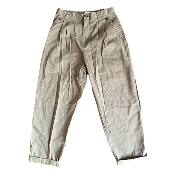 Topshop Pants - TOPSHOP Pleated Front Pants Olive Green Khaki Slacks Size 8 Trousers